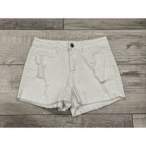 Almost Famous white jean shorts size 5